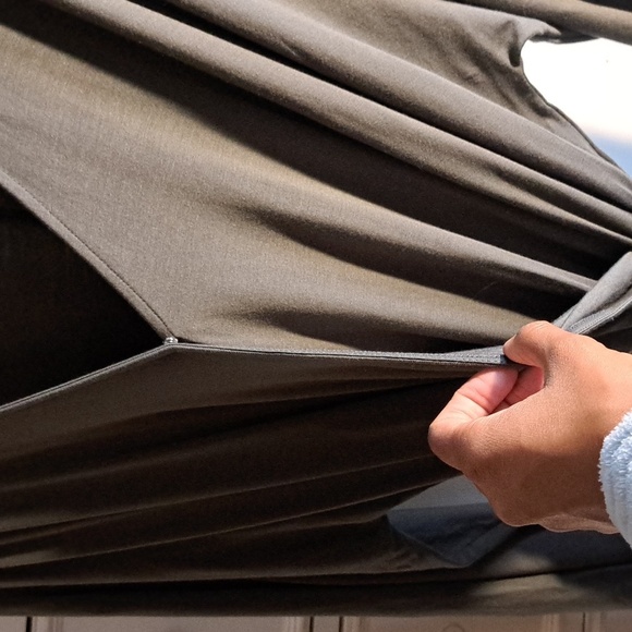 Gap Long-sleeved Wrap Belted Pocket Jumpsuit Grey Women's Size XXLARGE N… - Picture 5 of 15